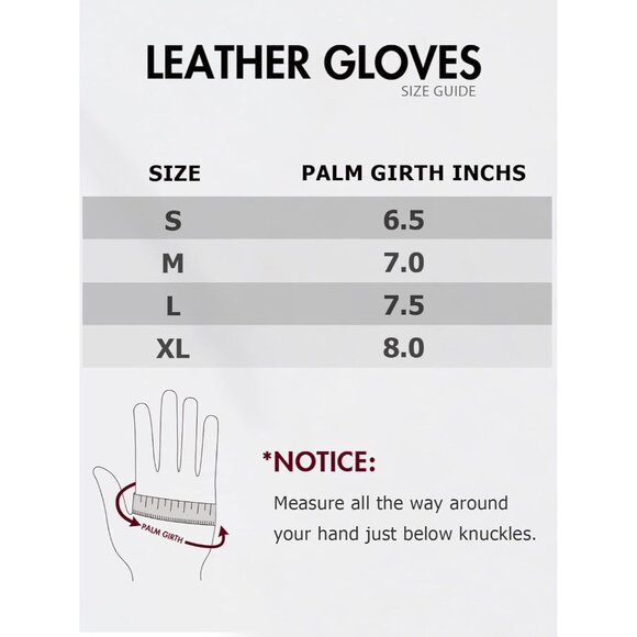 Women's Grey Touch Screen Warm Winter Driving Hull-Hand Leather Gloves - Picture 5 of 5
